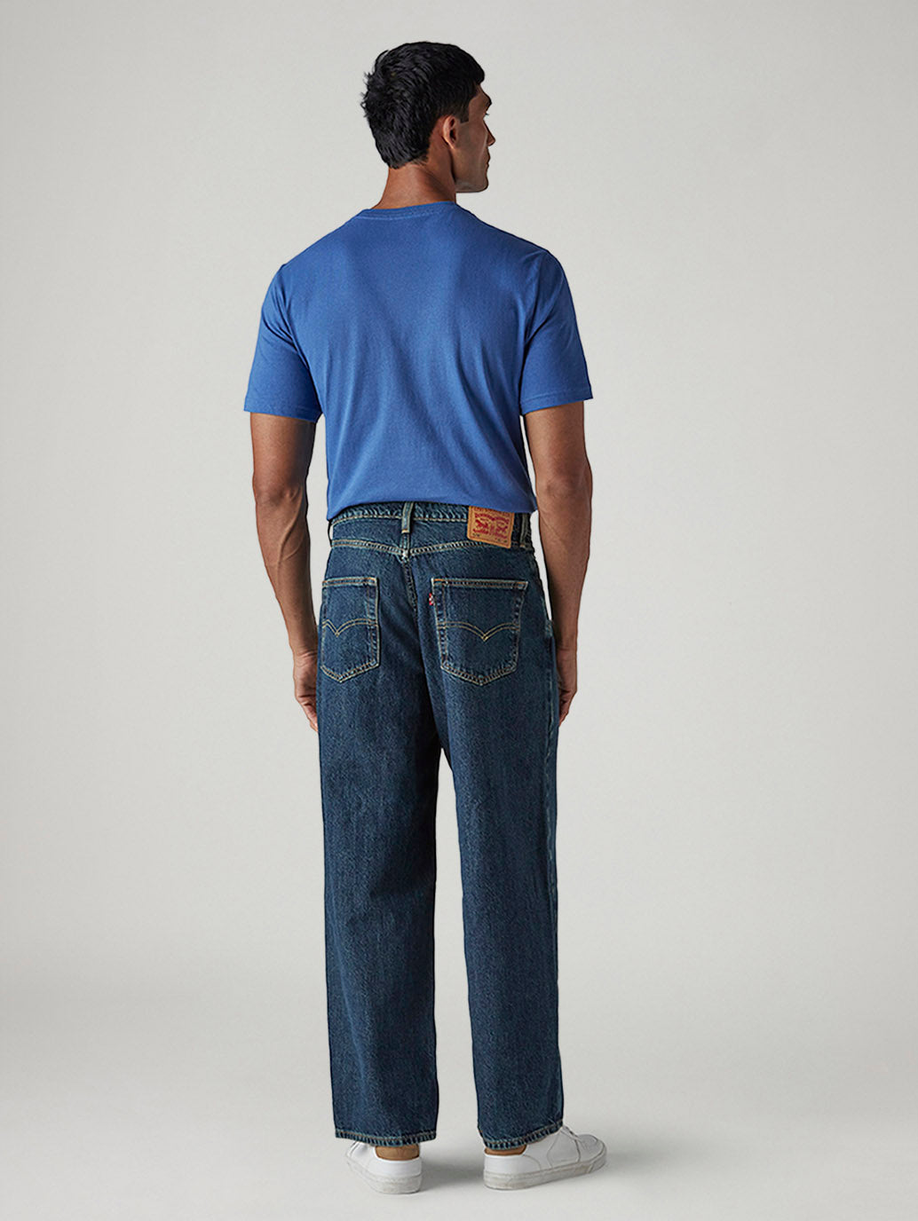 Men's 578 Dark Indigo Baggy Fit Mid Rise Jeans - Back View