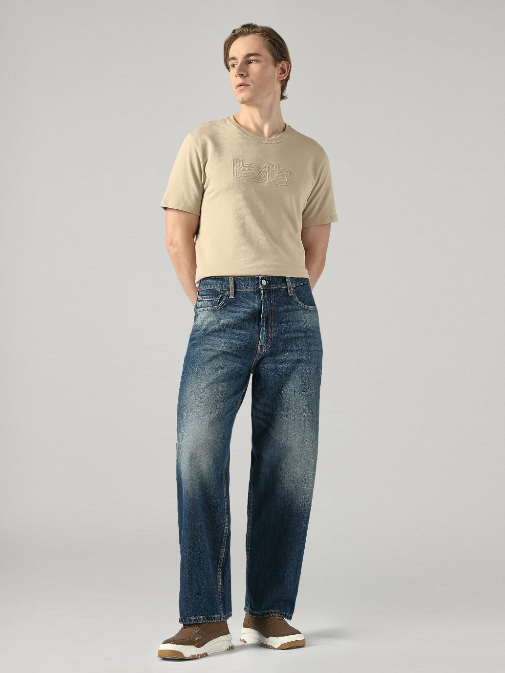 Men's 578 Blue Baggy Fit Mid Rise Jeans - Styleshot View