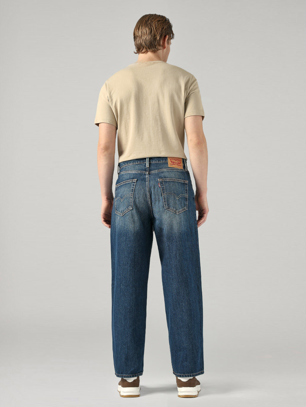 Men's 578 Blue Baggy Fit Mid Rise Jeans - Back View