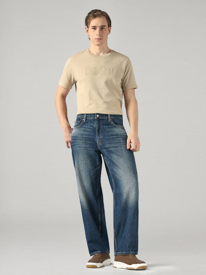 Men's 578 Blue Baggy Fit Mid Rise Jeans