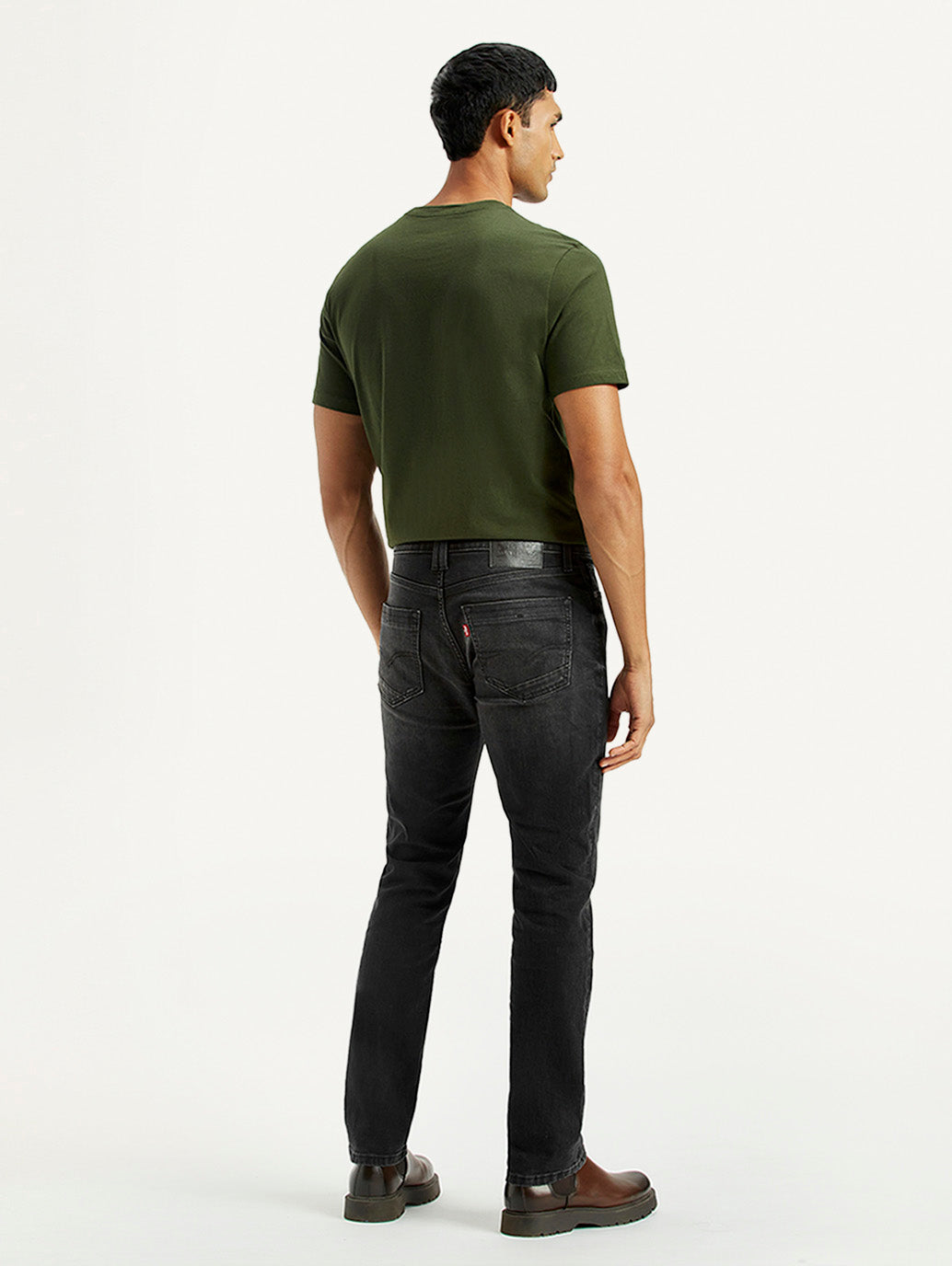 Men's 511 Black Slim Fit Mid Rise Jeans - Back View