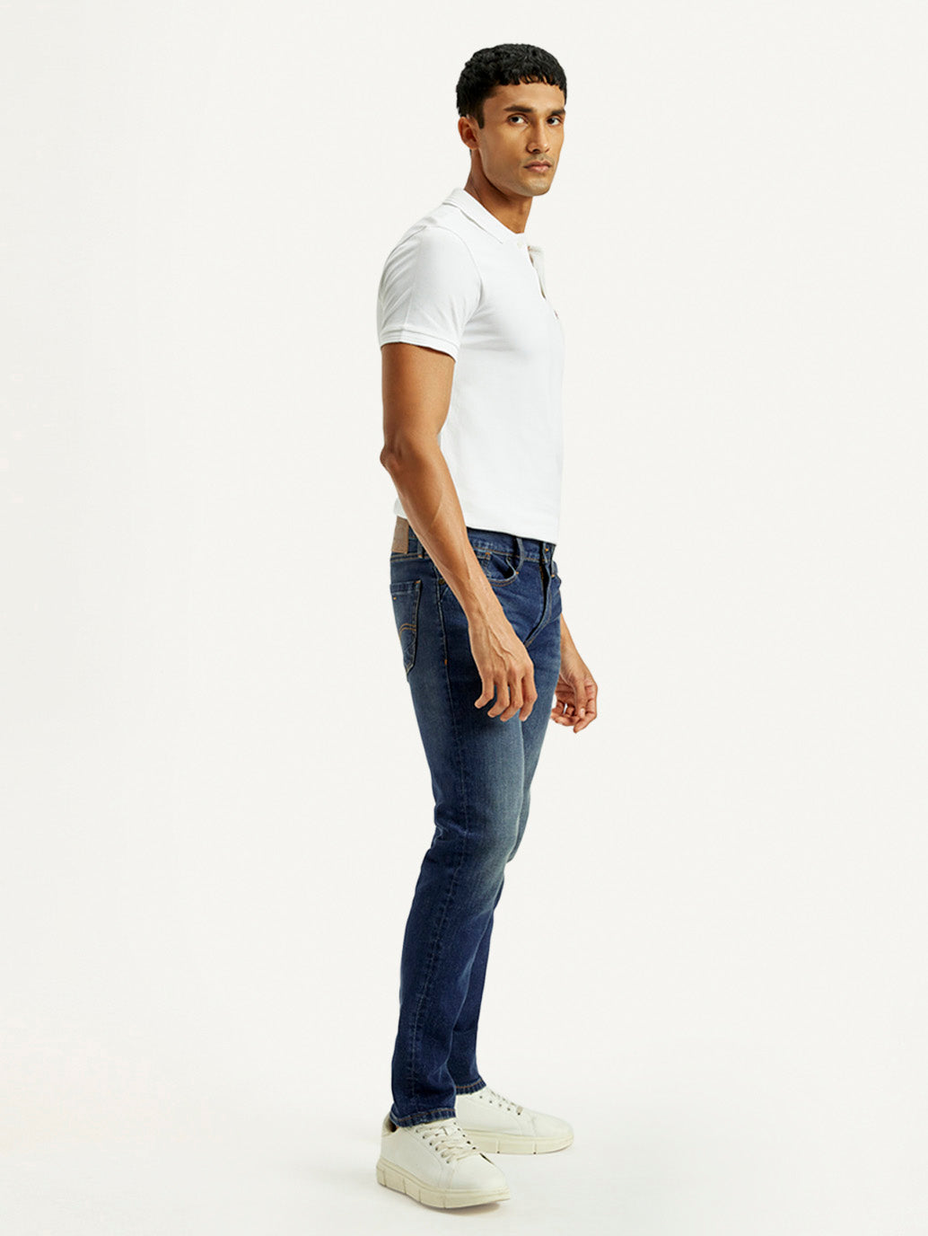Men's Tinted 511 Med Indigo Slim Fit Mid Rise Jeans - Side View