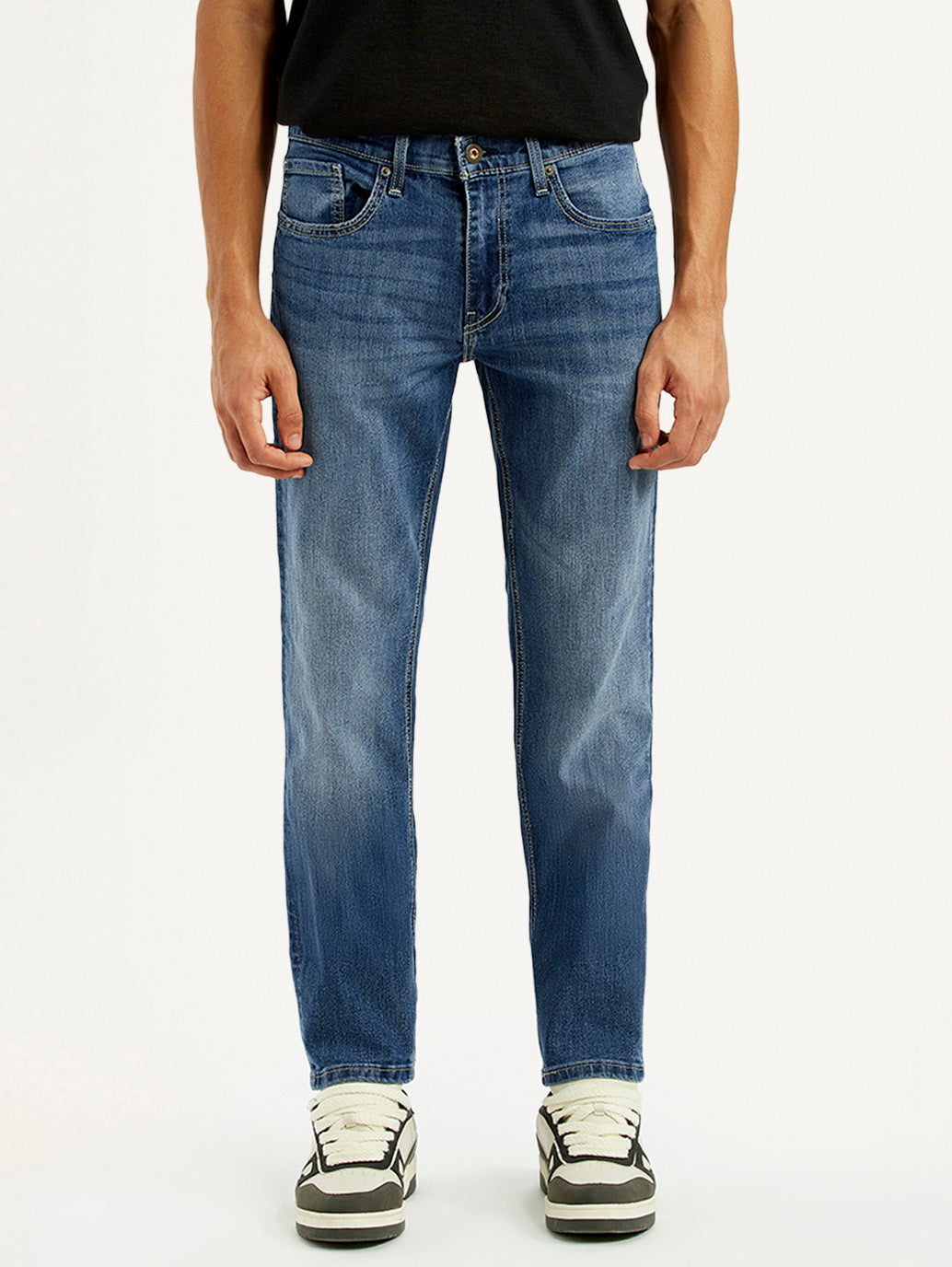 Men's 511 Blue Slim Fit Mid Rise Jeans - Front View