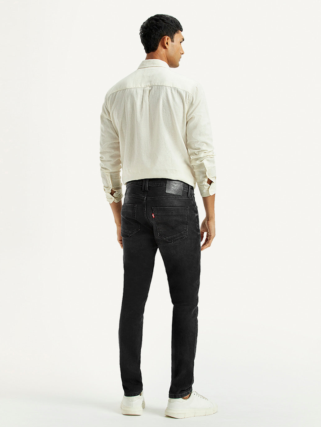 Men's 512 Black Slim Tapered Fit Mid Rise Jeans - Back View