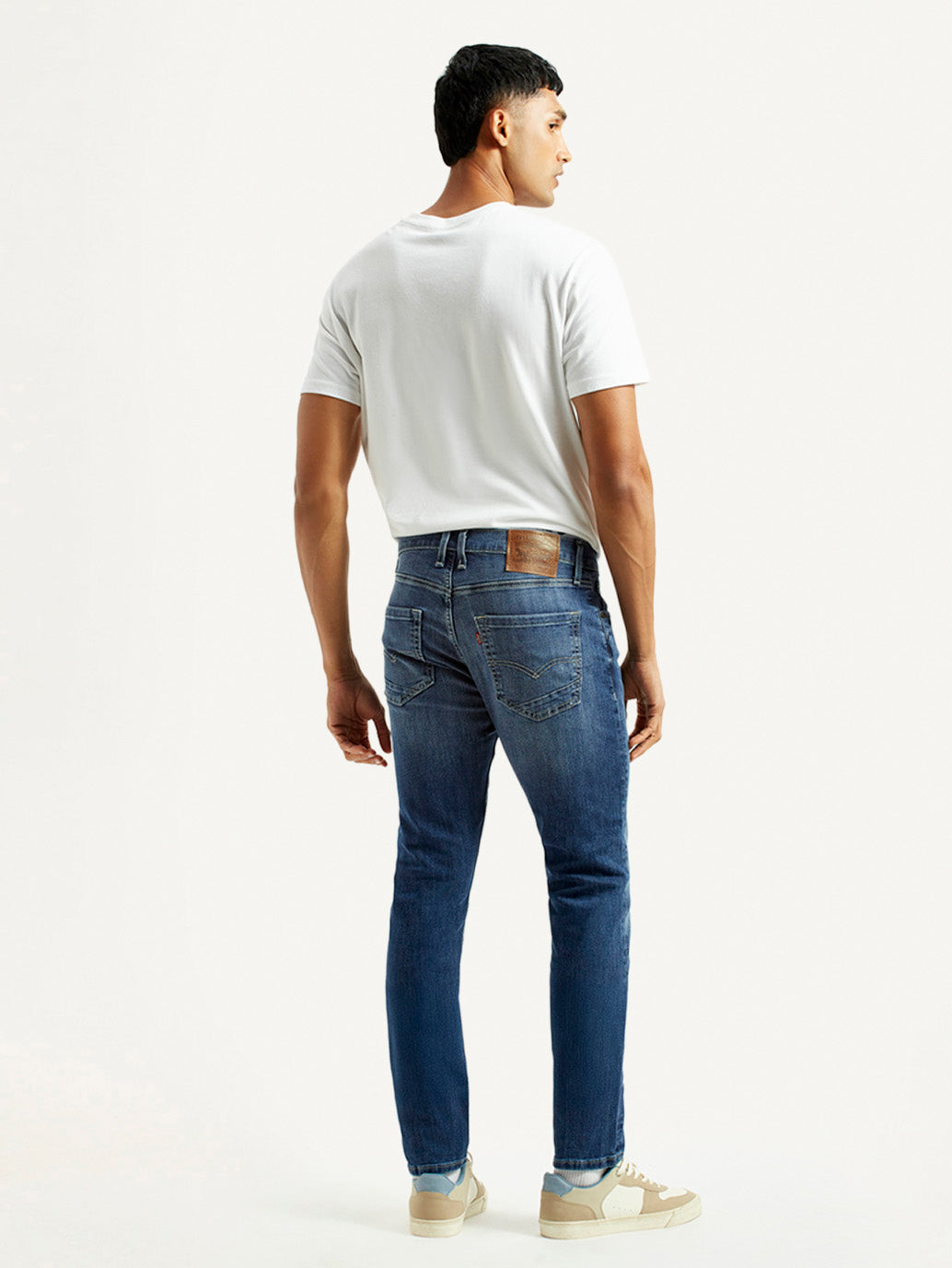 Men's 512 Blue Slim Tapered Fit Mid Rise Jeans - Back View