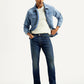 Men's Tinted 513 Blue Slim Straight Fit Mid Rise Jeans - Elevated View