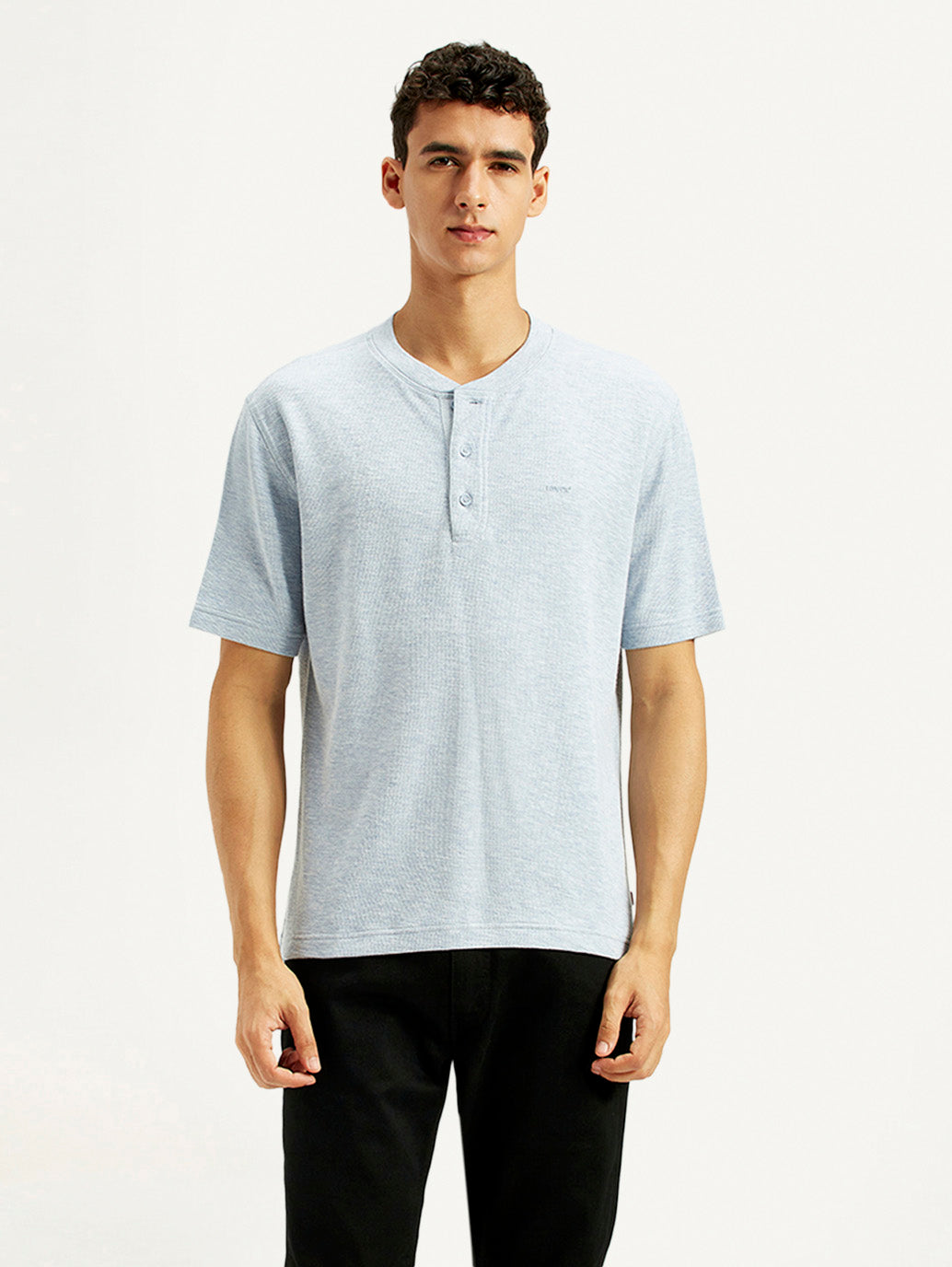 Men's Textured Slim Fit T-Shirt - Front View