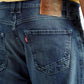 Men's 555 Blue Relaxed Straight Fit Mid Rise Jeans - Detail View