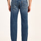 Men's 555 Blue Relaxed Straight Fit Mid Rise Jeans - back View
