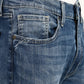 Men's 555 Blue Relaxed Straight Fit Mid Rise Jeans - detail View