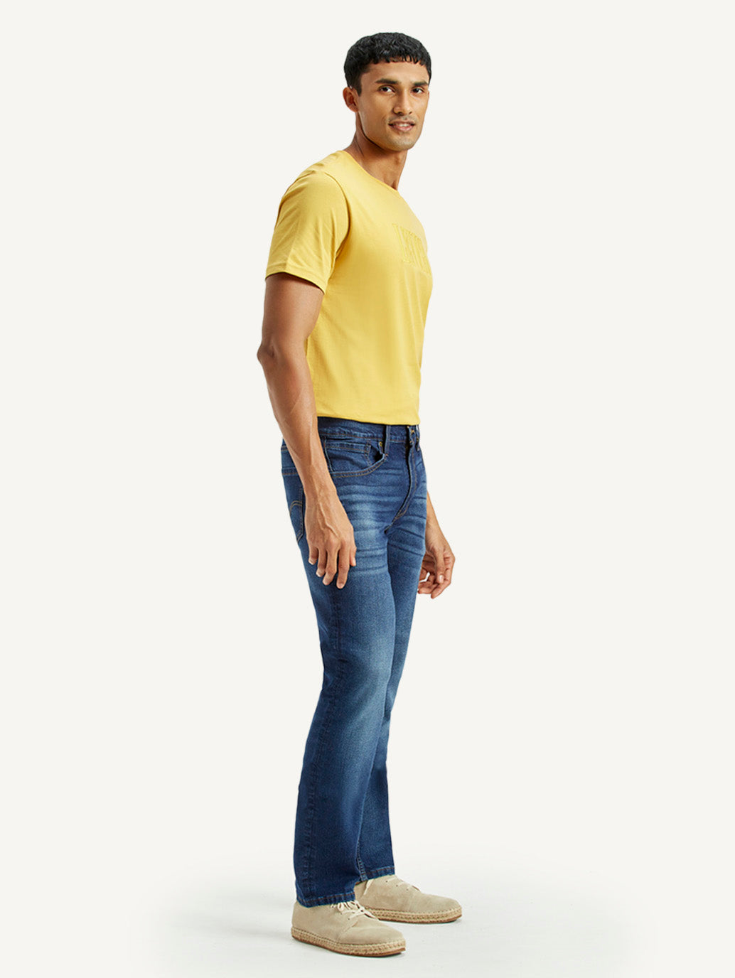 Men's 511 Indigo Slim Fit Mid Rise Jeans - Side View