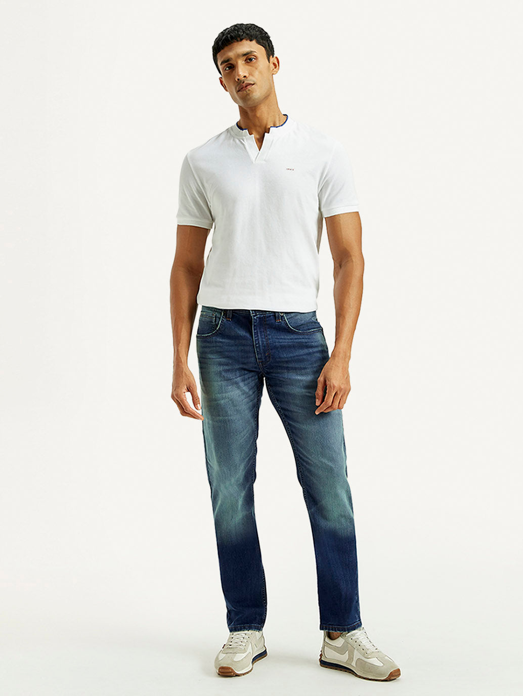 Men's Tinted 511 Med Indigo Slim Fit Mid Rise Jeans - Front View