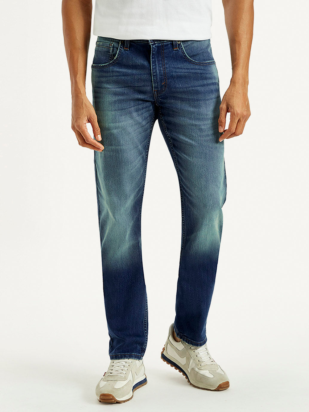 Men's Tinted 511 Med Indigo Slim Fit Mid Rise Jeans - Front View