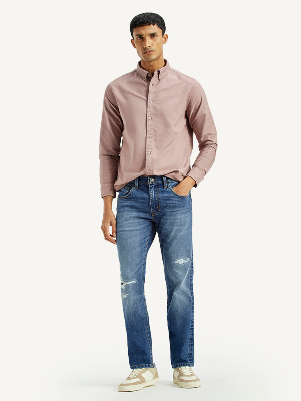 Men's 511 Mid Indigo Slim Fit Mid Rise Jeans - Styleshot View