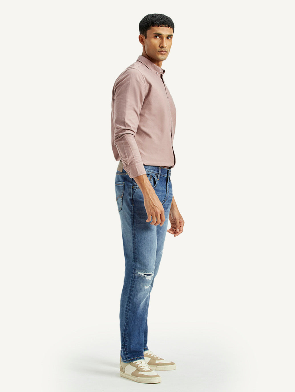 Men's 511 Mid Indigo Slim Fit Mid Rise Jeans - Side View