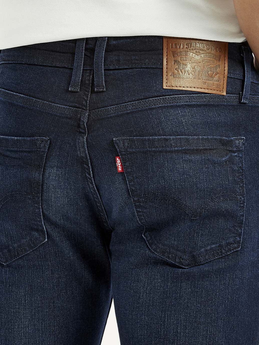 Men's 511 Dark Blue Slim Fit Mid Rise Jeans - Detail View