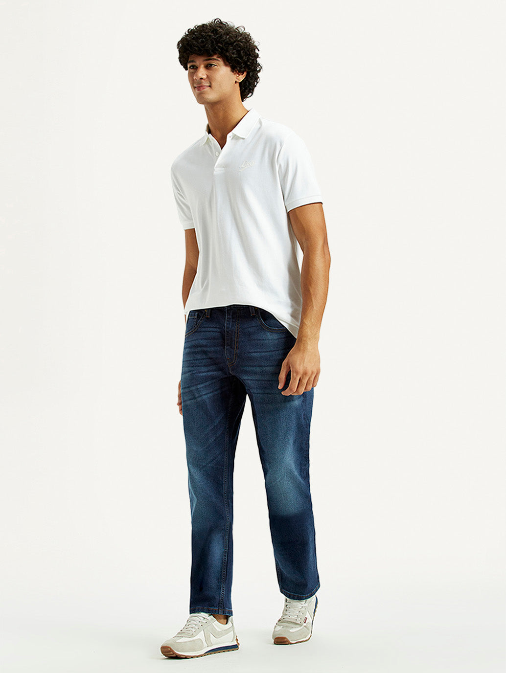 Men's 541 Indigo Athletic Tapered Fit Mid Rise Jeans - Styleshot View