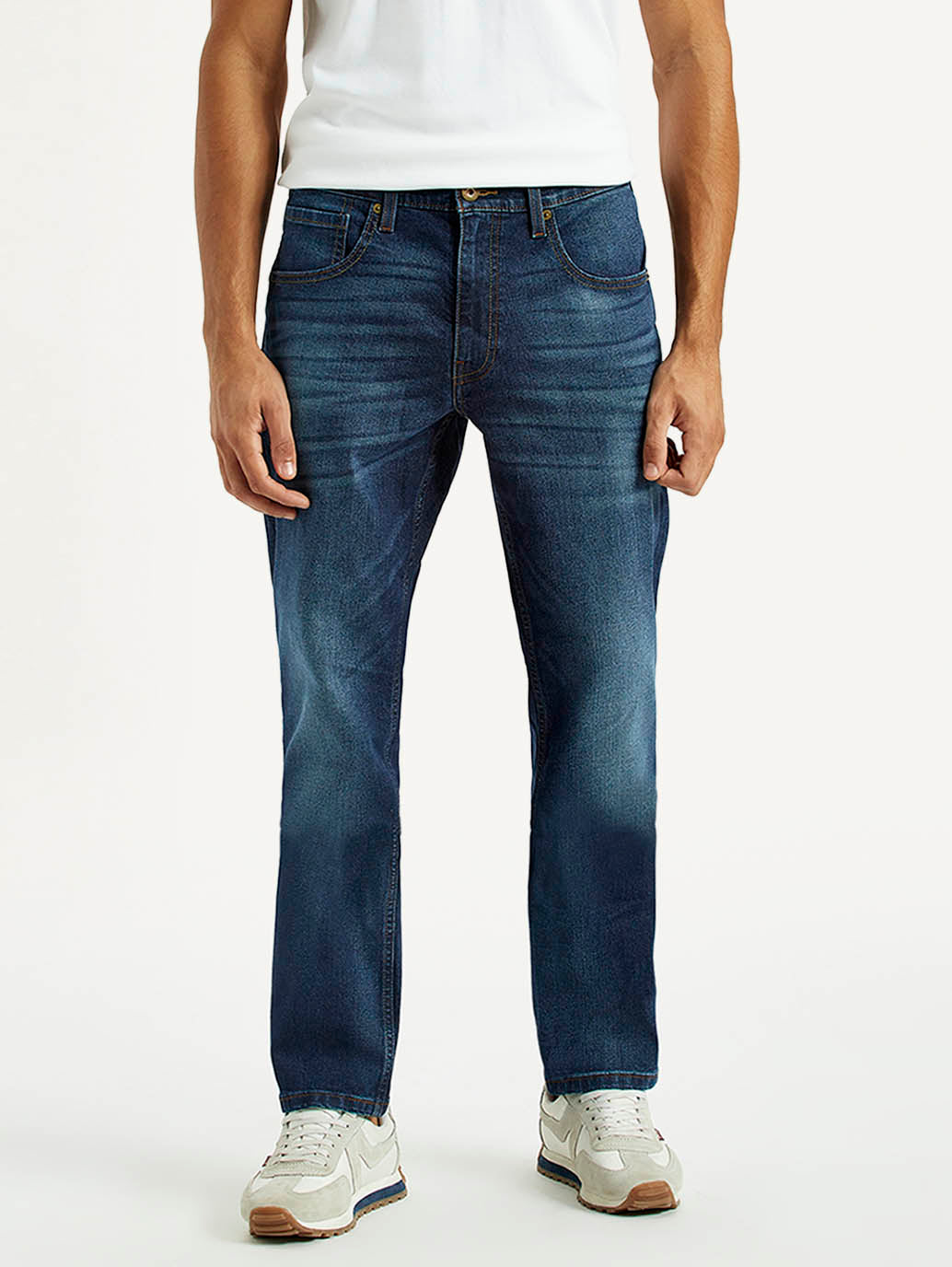 Men's 541 Indigo Athletic Tapered Fit Mid Rise Jeans - Front View