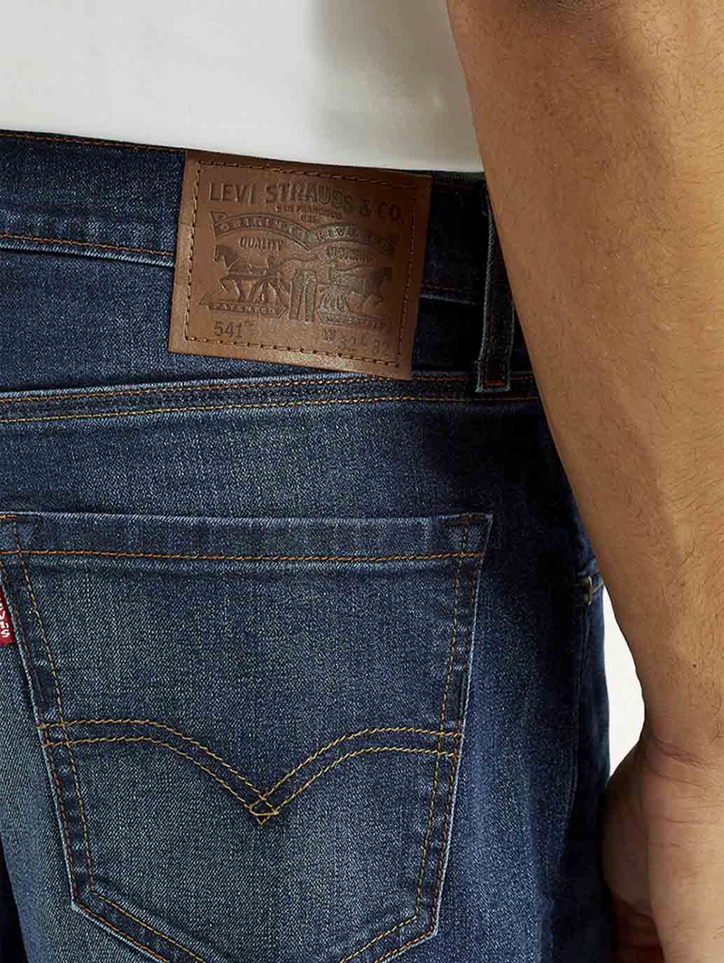 Men's 541 Indigo Athletic Tapered Fit Mid Rise Jeans - Detail View