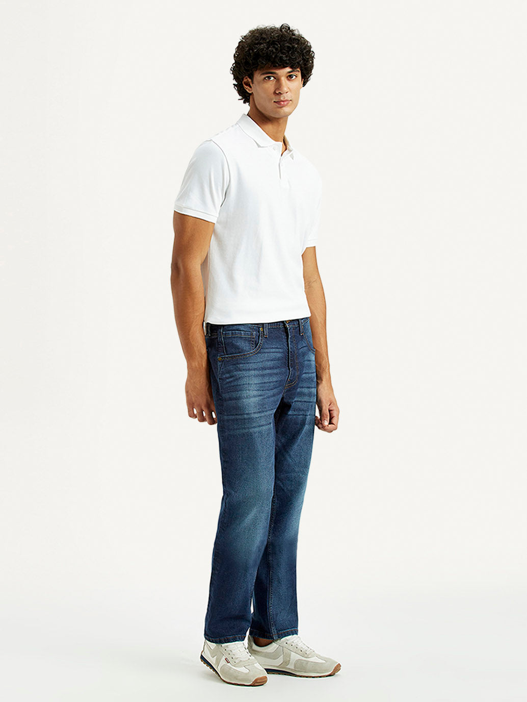 Men's 541 Indigo Athletic Tapered Fit Mid Rise Jeans - Side View