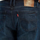 Men's 505 Dark Blue Straight Fit Mid Rise Jeans - Detail View