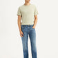 Men's 555 Blue Relaxed Straight Fit Mid Rise Jeans - Front View