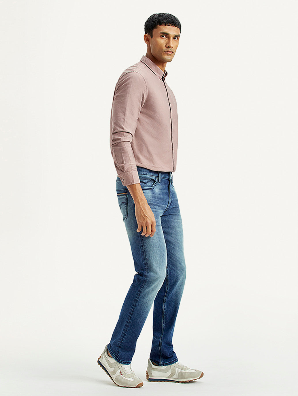Men's 511 Med Indigo Slim Fit Mid Rise Jeans - Side View