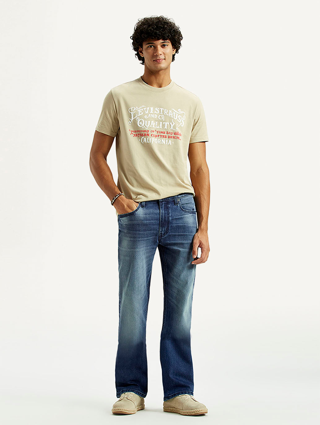 Men's 527 Med Indigo Bootcut Fit Mid Rise Jeans