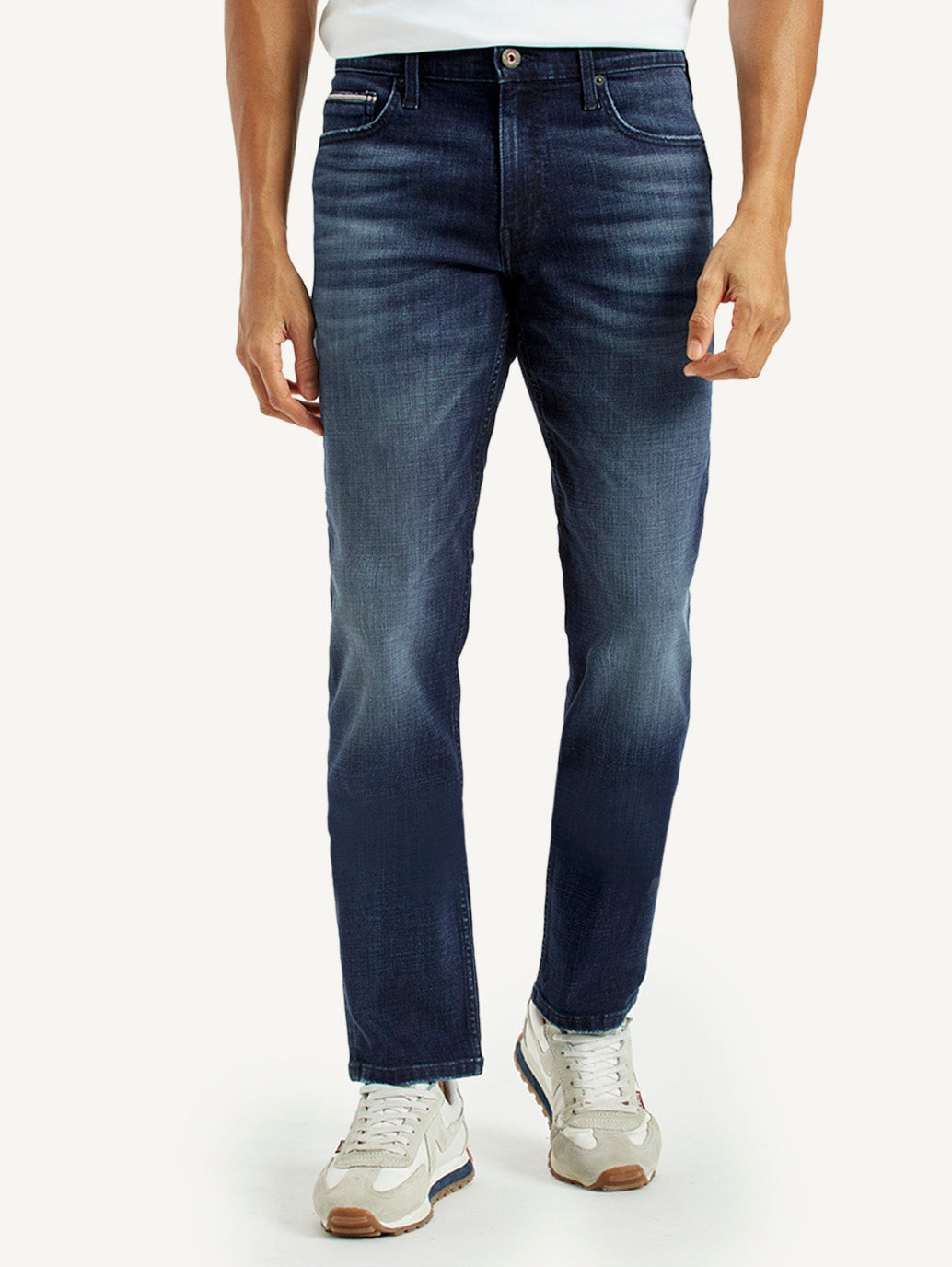 Men's 511 Dark Indigo Slim Fit Mid Rise Jeans - Front View