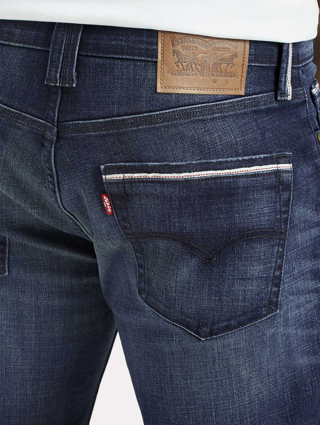 Men's 511 Dark Indigo Slim Fit Mid Rise Jeans - Detail View