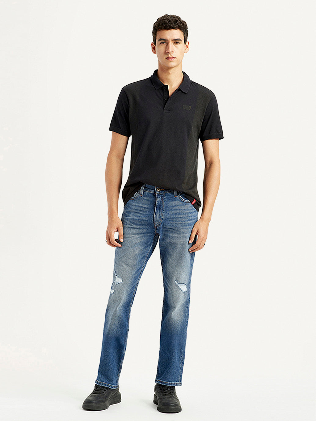 Men's 511 Blue Slim Fit Mid Rise Jeans - Styleshot View