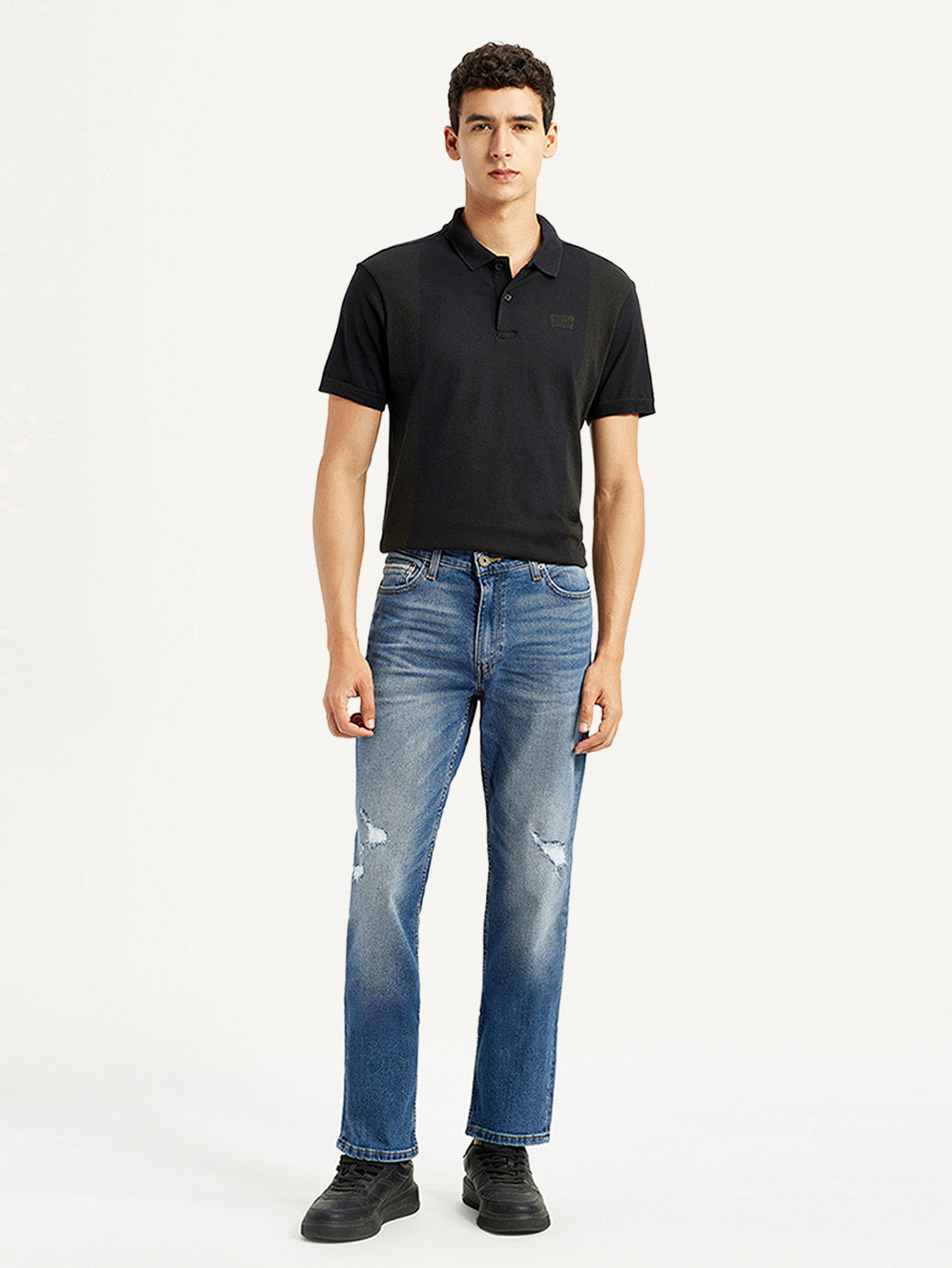 Men's 511 Blue Slim Fit Mid Rise Jeans - Front View