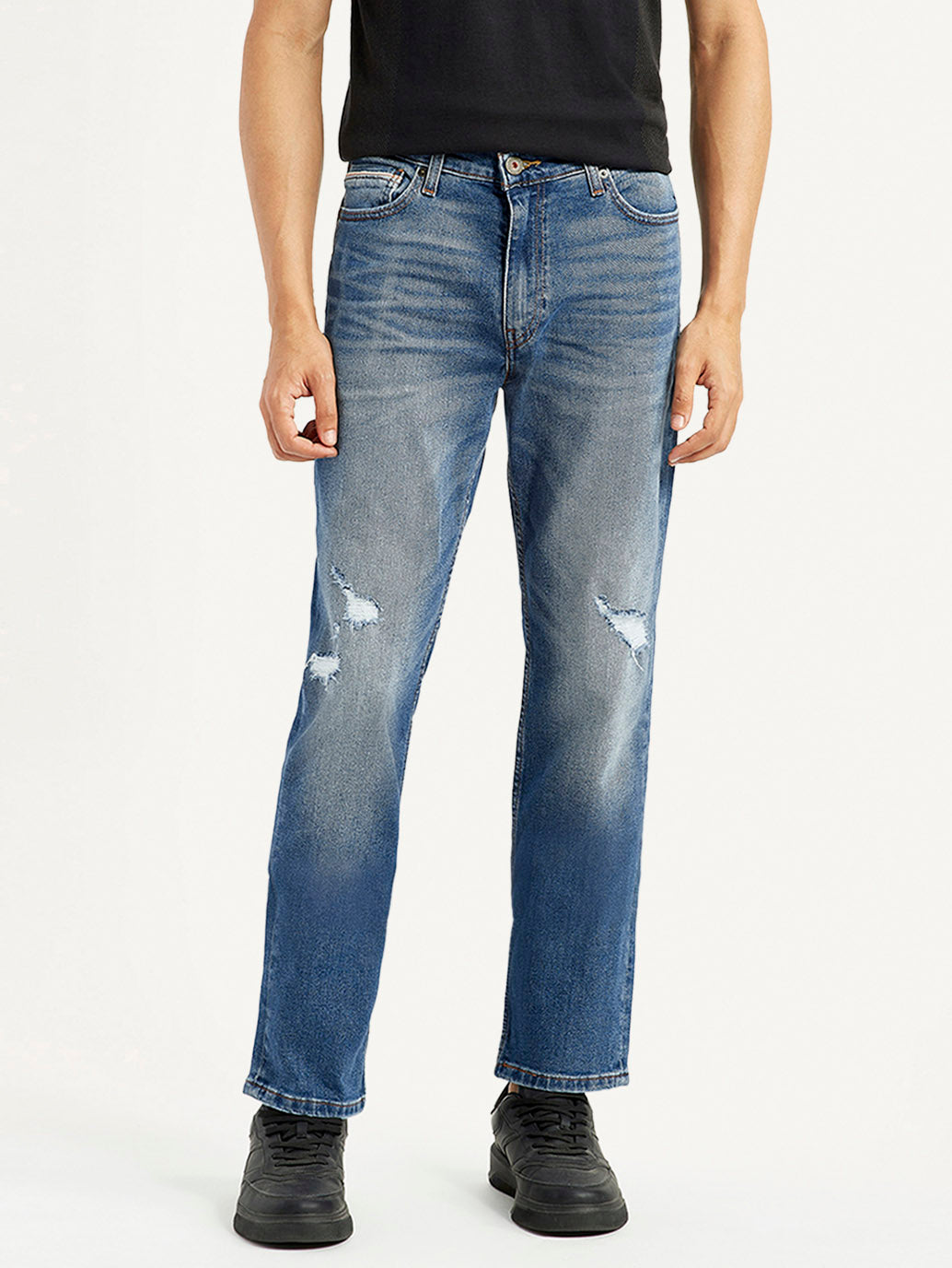 Men's 511 Blue Slim Fit Mid Rise Jeans - Front View