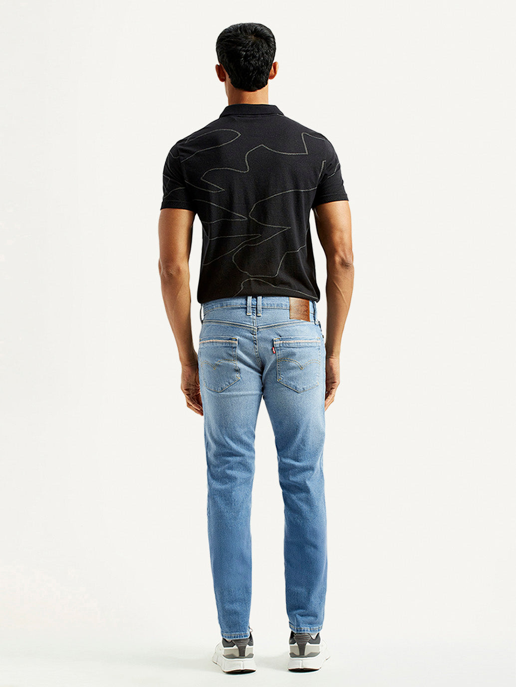 Men's 511 Light Blue Slim Fit Mid Rise Jeans - Back View