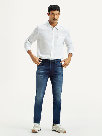 Men's 512 Dark Indigo Slim Tapered Fit Mid Rise Jeans-image-19