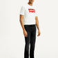 Men's 513 Black Slim Straight Fit Mid Rise Jeans - Side View