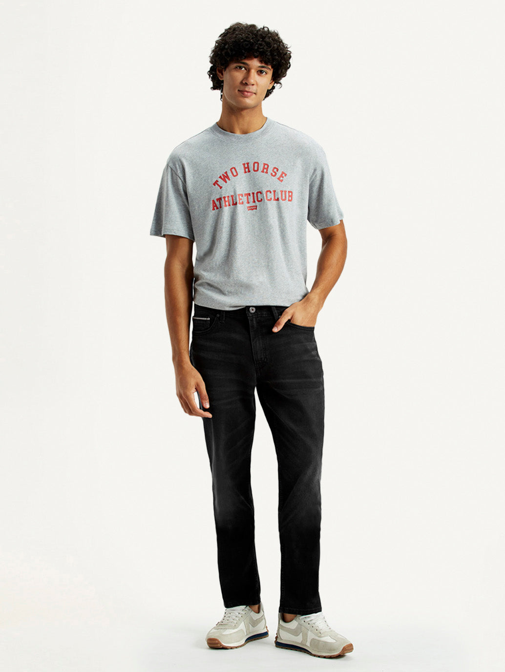 Men's 541 Black Athletic Tapered Fit Mid Rise Jeans