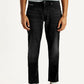 Men's 541 Black Athletic Tapered Fit Mid Rise Jeans - Front View