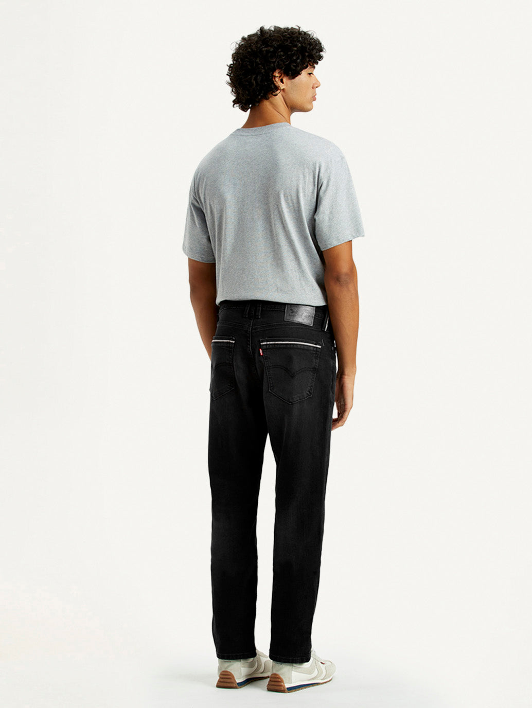 Men's 541 Black Athletic Tapered Fit Mid Rise Jeans - Back View