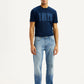 Men's 505 Light Blue Straight Fit Mid Rise Jeans - Front View