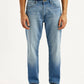 Men's 505 Light Blue Straight Fit Mid Rise Jeans - Front View