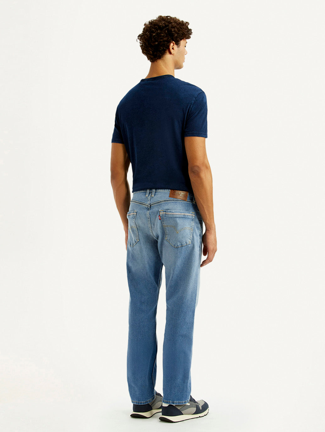 Men's 505 Light Blue Straight Fit Mid Rise Jeans - Back View