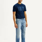 Men's 505 Light Blue Straight Fit Mid Rise Jeans - Side View