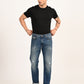 Men's 505 Blue Straight Fit Mid Rise Jeans - 7 View