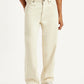 Men's 578 Cream Baggy Fit Mid Rise Carpenter Jeans - Front View