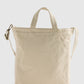 Unisex Beige Solid Tote Bag - Back View
