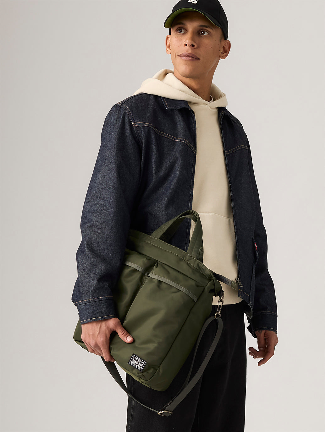 Unisex Olive Solid Tote Bag