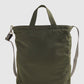 Unisex Olive Solid Tote Bag - Back View