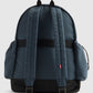 Unisex Navy Solid Backpack - Back View