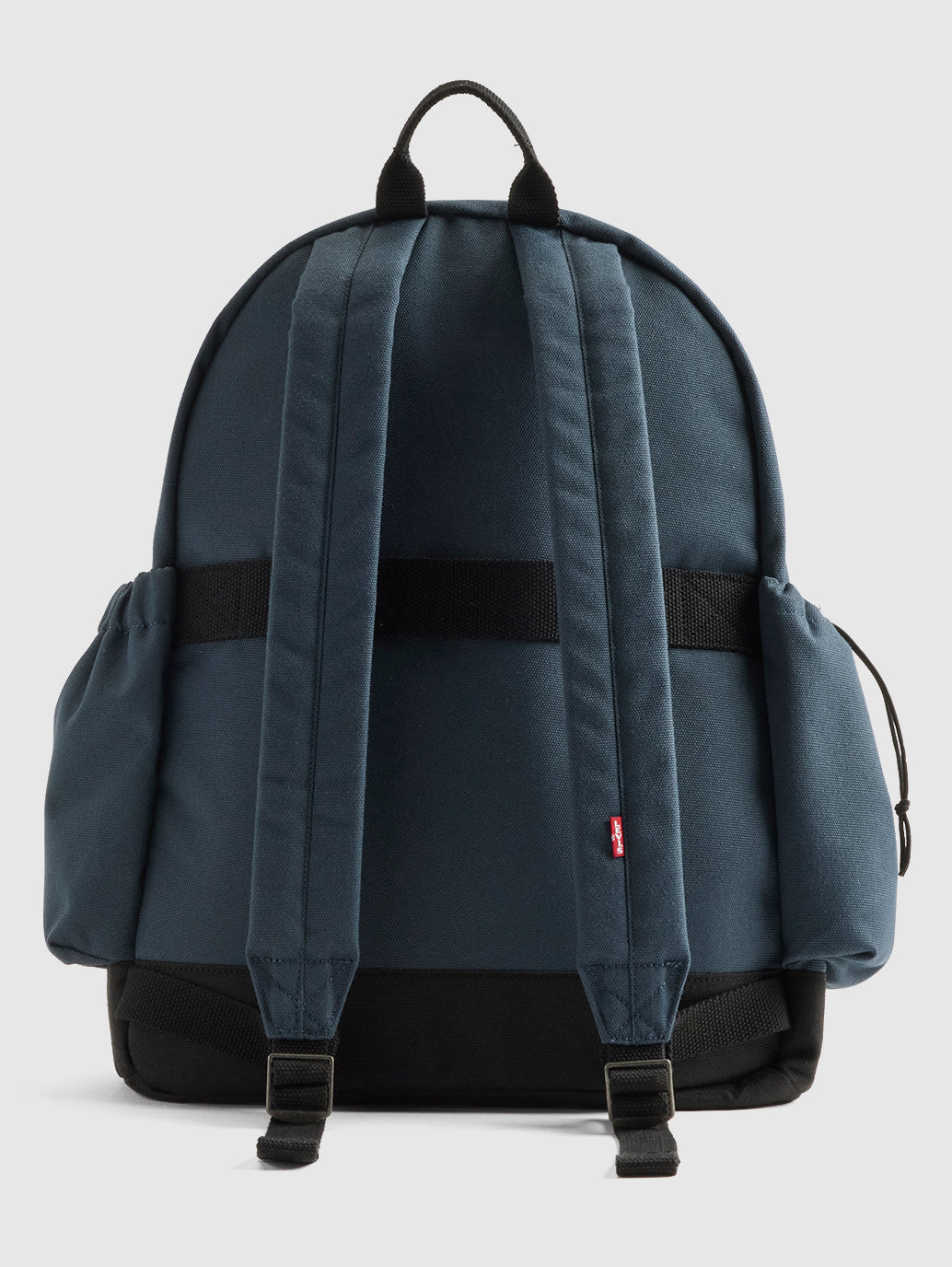 Unisex Navy Solid Backpack - Back View